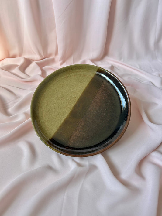 Small Flared Plate - Green/Black