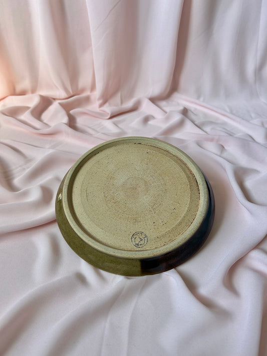 Small Flared Plate - Green/Black